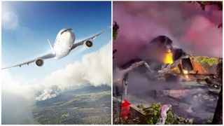 Avion prăbușit peste o casă. Toți cei aflați la sol au murit - VIDEO