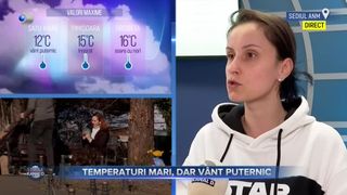 VIDEO - Vin temperaturile de primăvară, &icirc;nsoțite de v&acirc;nt puternic. Cum va fi vremea?