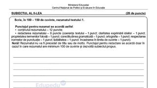 Subiecte simulare Română 2024 Evaluare Națională 