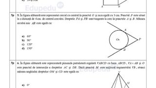 Subiecte matematică simulare Evaluare Națională 2024