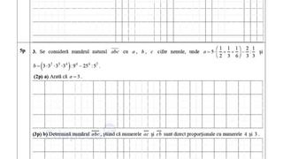 Subiecte matematică simulare Evaluare Națională 2024