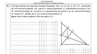 Subiecte matematică simulare Evaluare Națională 2024
