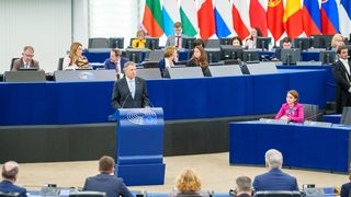Klaus Iohannis, discurs la Strasbourg