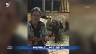 VIDEO - Kevin Bacon, spectacol pentru animăluțele sale de la fermă