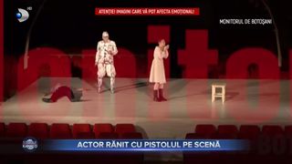 VIDEO - Aproape de tragedie la Botoșani! Un actor a fost rănit cu un pistol în timpul repetițiilor pentru o piesă