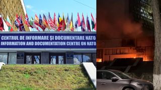 Incendiu la Centrul NATO de la Chișinău. SUA a spus că este vorba despre un „act intenționat”