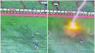 VIDEO. Un fotbalist a fost lovit de fulger pe teren și nu a mai putut fi salvat