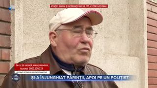 VIDEO- Și-a &icirc;njunghiat părinții și un polițist din cauza drogurilor. Un t&acirc;năr din Galați aproape a comis un măcel