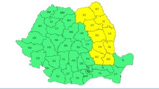 Avertizare ANM: Zece județe sunt sub cod galben de vânt puternic