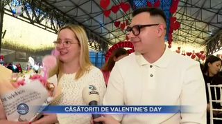 VIDEO - De  Valentine's Day, cuplurile s-au căsătorit de probă. Cum a decurs ceremonia?