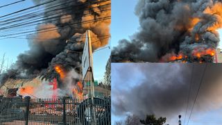 VIDEO- Incendiu de proporții la o hală din Cluj-Napoca! Fumul a putut fi observat din mai multe zone ale orașului