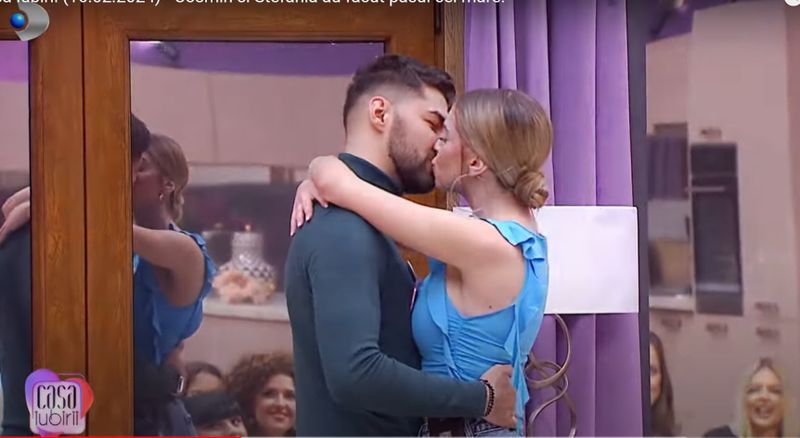 Cosmin și Stefania, sărutul mult-așteptat în Casa Iubirii