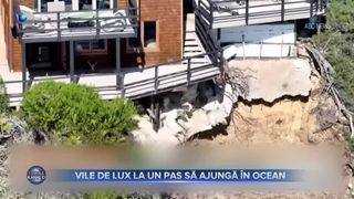 VIDEO - Vile luxoase din California, pe cale să ajungă &icirc;n Ocean! O parte din faleza pe care sunt construite s-a prăbușit