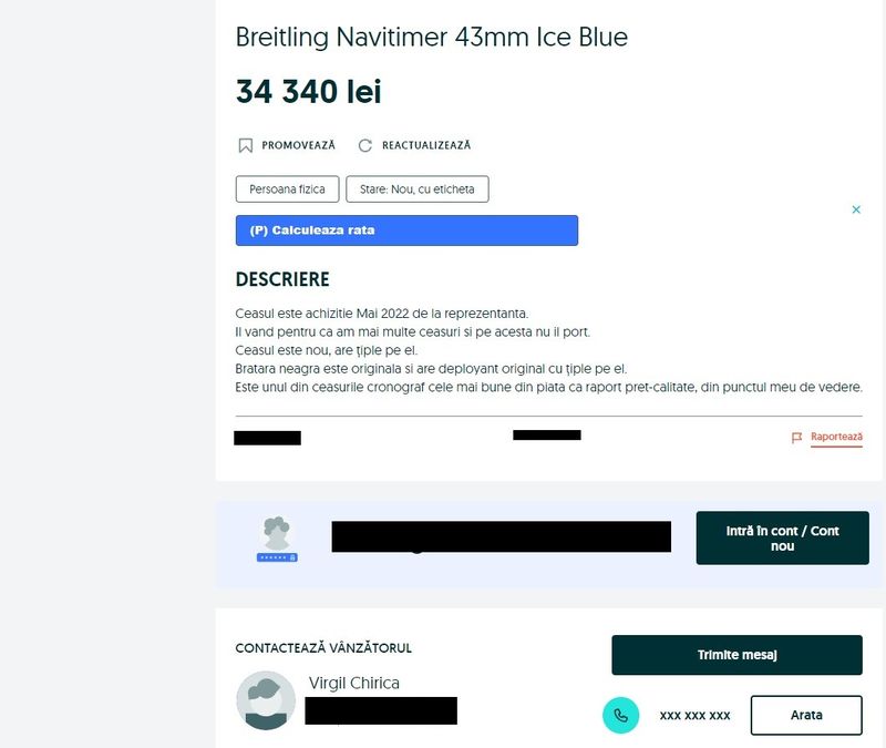 Anunțul de pe internet programat de pe contul milionarului