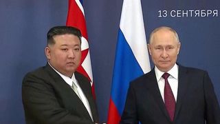 Vladimir Putin, &icirc;nt&acirc;lnire cu Kim Jong Un &icirc;n septembrie 2023&nbsp;