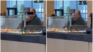 angajata restaurant mananca cu mana