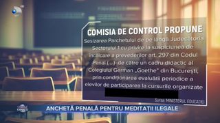 VIDEO- Anchetă penală pentru meditații ilegale, la un celebru colegiu din București