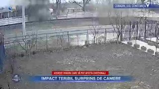 VIDEO- Accident terifiant &icirc;n Cobadin! O minune a făcut ca șoferul de 19 ani să scape cu viață