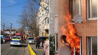 masin apolitie interventie incendiu apartament
