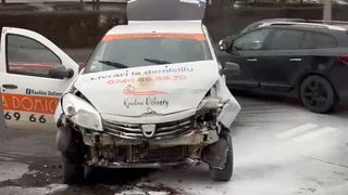 VIDEO- Accident rutier urmat de incendiu, în Baia Mare!