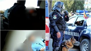 VIDEO- Un bărbat a aruncat cu pietre &icirc;n agenții de pază dintr-un mall, din Arad. Ce avea individul asupra lui