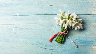 ghiocei legati cu martisor