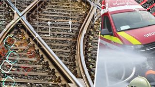 Incident feroviar în Giurgiu: un vagon cisternă plin cu propan a deraiat. Pompierii au intervenit la fața locului