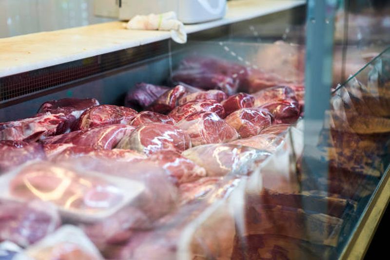 carne în vitrina
