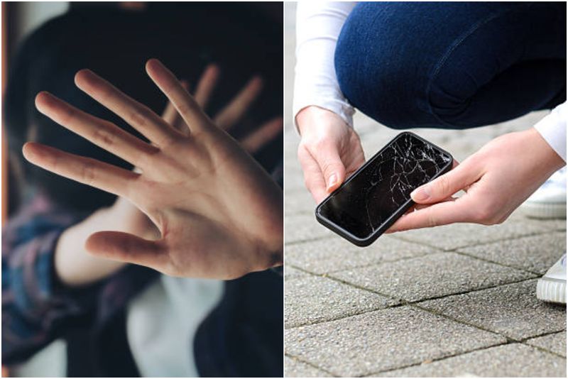 maini intinse telefon distrus