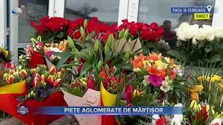 VIDEO - Piețe aglomerate de Mărțișor. Comercianții și-au &icirc;nt&acirc;mpinat clienții