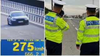 VIDEO. Incredibil ce i-au spus polițiștii unui șofer prins de radar cu o viteză uriașă. Bolidul de lux avea 275 km/oră!