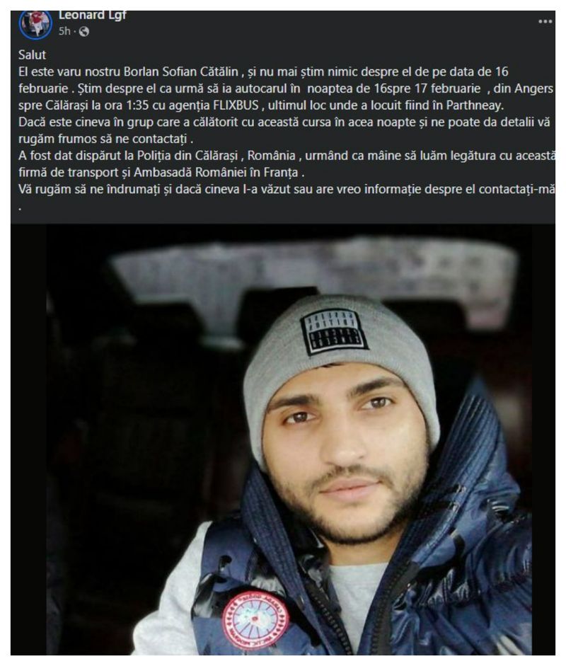 Borlan Sofian dispărut