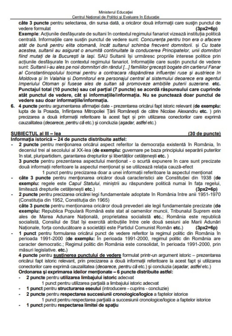 barem simulare istorie bac 2024