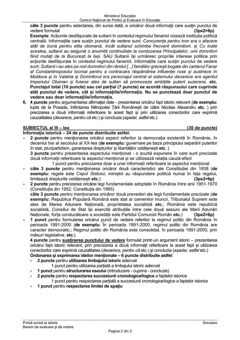 barem istorie simulare bac 2024 - pagina 2