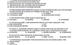 Subiecte Logică simulare BAC 2024