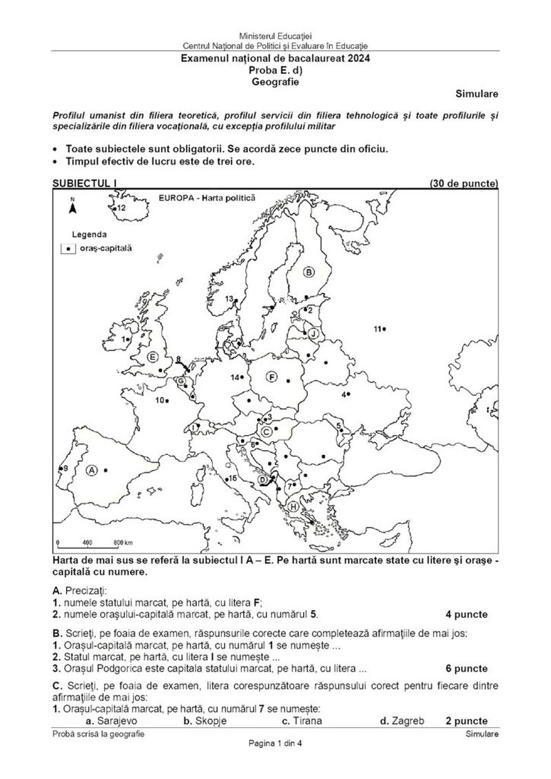 subiecte geografie simulare bac 2024