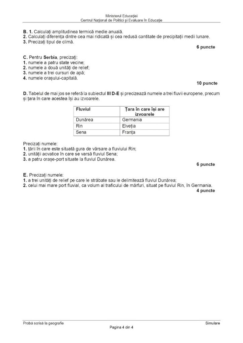 subiecte geografie simulare bac 2024