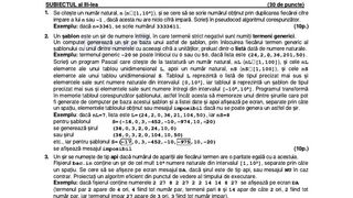 Subiectele la Informatică pentru simulare BAC 2024