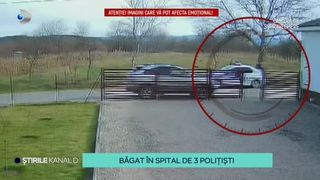 VIDEO - Bărbat băgat &icirc;n spital de trei polițiști. De ce au recurs agenții la acest gest?