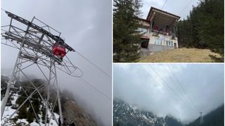 VIDEO- Cinci turiști au rămas blocați &icirc;n telecabina de la B&acirc;lea Lac. Printre ei se află și un copil de patru ani
