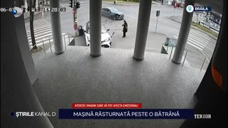 VIDEO- Accident teribil în Bărila. O mașină s-a răsturnat peste o bătrână de 81 de ani