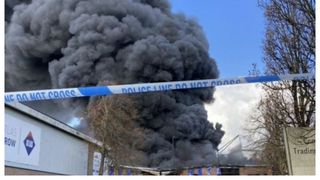 Incendiu stadion Marea Britanie