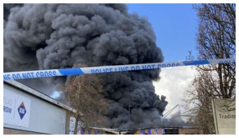 Incendiu stadion Marea Britanie