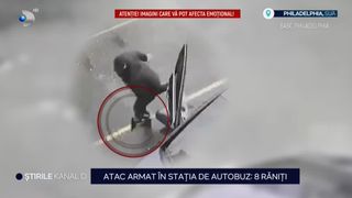 VIDEO- Atac armat &icirc;n stația de autobuz: 8 liceeni au fost răniți