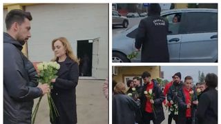 Jucătorii de la Arsenal Tunari au &icirc;mpărțit flori doamnelor de 8 Martie! Sportivii, gest impresionant de Ziua Internațională a Femeii