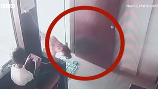 VIDEO. Momentul incredibil în care un băiat din India închide cu calm un leopard într-o capcană