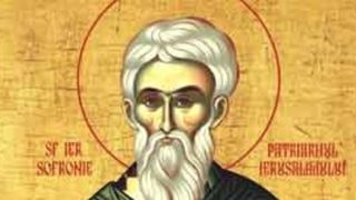 sfantul sofronie patriarhul ierusalimului