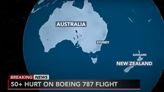 Zborul LATAM Airlines zbura de la Sydney la Auckland