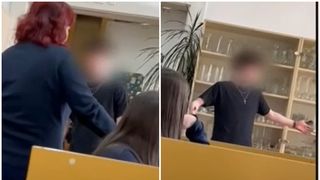 VIDEO-Elev de 15 ani din Târgu Mureş, reținut de polițiști după ce şi-a lovit diriginta cu pumnii