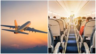 avion oameni in avion